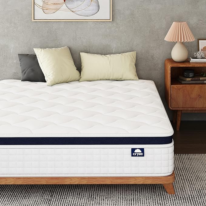 King Mattress 14 Inch - Hybrid Mattress Bed in a Box, Medium Firm Support, Pressure & Pain Relief for All Sleepers, CertiPUR-US Certified, Fiberglass-free, Reinforced Edge Support, Motion Isolation