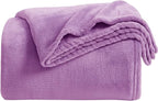 KMUSET Fleece Blanket Throw Size Lilac Lightweight Super Soft Cozy Luxury Bed Blanket Microfiber