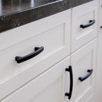 Franklin Brass (5-Pack) – Matte Black Cabinet Handles, 4 Inch Hole Center, Pulls for Drawers, Kitchen Cabinet Door, Dressers | Pierce