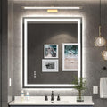 30x36 Inch Led Mirror for Bathroom with Front Light and Backlit, Dimmable Anti Fog Wall Bathroom Mirror with Led Lights, Water Proof, Decor Vanity Mirror