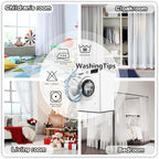 MYSKY HOME Kitchen Curtains 54 Inches Long Small Window Curtains for Christmas Hunter Green Pom Pom Curtains for Cafe Bedroom Nursery Boys Room Rod Pocket 2 Pieces Drapes 52 x 54 inch Length