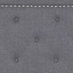 Flash Furniture Brighton Twin Size Tufted Upholstered Platform Bed in Light Gray Fabric