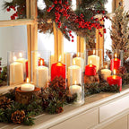 Humicane Candle Holder,Open Ended Glass Candleholder Multiple Size Choices,Clear Cylinder GlassCandle Holder for Wedding Centerpieces,Home Decor(3pcs:8x4", 3pcs: 8x3.5")