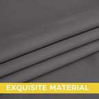 NICETOWN Blackout Curtains Grommet 2 Panels Grey Drapes 95Inches Long