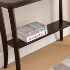 Leick Home Boa Console Table, Solid Wood, Bottom Display Shelf, Narrow Depth, Easy-Assembly, For Living Room/Hallway, Chocolate Cherry, 38.0 in. W x 14.0 in. D x 30.0 in. H, 10332