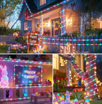 Brightown Rope Lights Outdoor, 66 FT 24 Color Changing String Lights with Remote, 200 LED String Lights Indoor Bedroom, Rope Light for Outside, Waterproof Christmas Lights for Outdoor Decoration