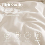 Monbix King Size Comforter Set - 7 Pieces Bed in a Bag King, Snow White Bedding Sets with Comforter, All Seasons Down Alternative Comforter Bed Set with Sheets, Pillowcases & Shams