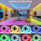 ZOZOO 100ft Led Lights for Bedroom(2 Rolls of 50ft), Smart RGB Led Strip Lights with 44-Key Remote & APP Control Music Sync with Color Changing for Home Party Festival Decoration