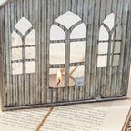 Church Shaped Tea Light Candle Holder Farmhouse Galvanized Metal Candle Holder Vintage Decorative Tealight Holder for Table Centerpiece Decoration - 5.51" x 2.36" x 12.8"