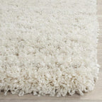 SAFAVIEH Arizona Shag Collection Accent Rug - 2'6" x 4', Ivory & Beige, Moroccan Design, Non-Shedding & Easy Care, 1.6-inch Thick Ideal for High Traffic Areas in Foyer, Living Room, Bedroom (ASG741A)