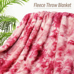 Exclusivo Mezcla Plush Fuzzy Fleece Throw Blanket Extra Large, Super Soft, Fluffy and Warm Blankets for Couch, Bed, Suitable for All Seasons (50x70 Inches, Tie Dye Pink)