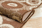 Custom Length Cut to Size Modern Farmhouse Carpet Runner Rug for Hallways, Non Slip Rubber Backed, 31 inch Wide X Customized Length, Geo Brown, 31 inch X 20 feet