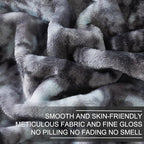 Richave Fuzzy Blanket for Couch - Tie Dye Grey,Premium Lightweight Anti-Static, Cozy and Furry Faux Fur, Reversible Throw Blankets for Sofa and Bed, 50x60 Inches,Tie Dye Grey
