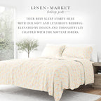 Linen Market Double-Brushed Patterned Microfiber California King Sheet Set 4 Piece – OEKO-TEX Certified Ultra Soft & Wrinkle-Free - 16" Deep Pocket Sheets Easy Care Cal-King Size - Fall Foliage Yellow
