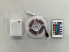 LED Strip with 24 Keys Remote Control, 2m Battery Powered Strip Lights for Party and DIY Decoration, 2 Pack