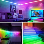 maylit ICRGB TV LED Backlight, 8.2ft Bluetooth LED Lights for TV 24-60in, USB Powered TV Lights Kit with Remote and App Control, Music Sync, Color Change with TV Sound, Bias Lighting for HDTV