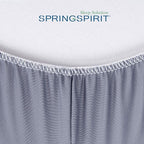 Box Spring Cover Queen Size, Alternates for Bed Skirt, Smooth and Elastic Woven Material Wrap Around 4 Sides of The Box Spring, Wrinkle & Fading Resistant, Washable, Dustproof, Gray
