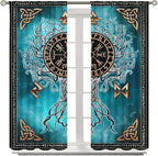 Viking Curtains Viking Totem Curtains Ancient Scandinavian Bedroom Living Room Decoration 2 Panel Groups W84 * L84 Inch