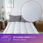 Mattress Topper Twin & Mattress Pad Protector - Quality Plush Luxury Down Alternative Pillow Top - 2inch Extra Thick Mattress Cover(39"x75")