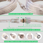 Green Rope Lights,16ft Waterproof, Connectable and Flexible LED Strip Lights with Advanced LEDs and Crystal-Clear Thick PVC Jacket, High Brightness, Great for Deck Pergola Handrail Bedroom