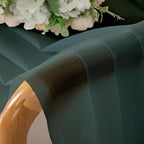 OWENIE Green Sheer Curtains 54 Inch Length 2 Panels Set for Christmas, Clear Sheer Short Curtains for Small Window, 2 Pcs Total 84 Width 54 Long, Green