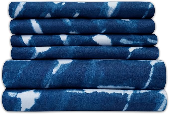 Queen Sheets Printed - 6 Piece 1500 Supreme Collection Fine Brushed Microfiber Deep Pocket Queen Sheet Set Bedding - 2 Extra Pillow Cases, Great Value, Queen, Monroe