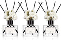 WEALD TRIBE Flower Reed Diffuser Set Of 3(Bamboo,Sage & Sea Salt,Sandalwood Ebony Scent) For Bathroom Accessories Shelf Decor & Air Fresheners, Gift Stick Defusers With 1.7 oz Essential Oils Each Pack