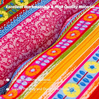 MAXYOYO Bohemian Retro Floor Mattress Vintage Floral Japanese Futon Mattress Roll Up Thicken Sleeping Bed Portable Camping Mattress Floor Lounger Couch Bed Mattress Pad, Twin Size