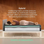 Tuft & Needle Kin Medium Plush 10" Cal King Hybrid Mattress, Cooling, Pressure Relief, and Individually-Wrapped Coils, 100 Night Trial, Fiberglass-Free, CertiPUR-US, 10-Year Limited Warranty