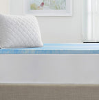 Sealy 1.5" SealyChill Gel Memory Foam Mattress Topper, Full, White