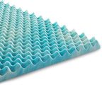 Linenspa 3 Inch Convoluted Gel Swirl Memory Foam Mattress Topper - Promotes Airflow - Relieves Pressure Points - Full