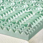 Mellow 1.5 Inch 5-Zone Memory Foam Mattress Topper, Calming Aloe Infusion, Dorm Essentials, Full