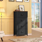 DWVO Dresser with 4 Drawers - Fabric Storage Tower, Organizer Unit for Room, Living Room, Hallway, Closets