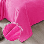 Exclusivo Mezcla Fleece Blanket Twin Size for Bed, Super Soft and Warm, All Season Use, Cozy, Plush, Lightweight, 90x66 Inches, Hot Pink