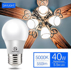 Energetic A15 Refrigerator Bulbs 40 Watts Equivalent (5.5W), LED Appliance Dimmable Light Bulbs, Daylight 5000K, E26 Base, UL Listed, 6 Packs
