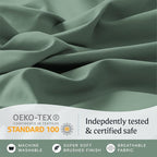 LuxClub 3 PC Sheet Set Sheets Deep Pockets Wrinkle Free Sheets Machine Washable Hotel Bedding Silky Soft - Tree Moss Green Twin