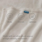 Bedsure GentleSoft Fleece Throw XL Blanket Linen - 300GSM Soft Lightweight Plush Cozy Blankets for Bed, Sofa, Couch, Travel, Camping, 50x70 inches