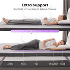 SINWEEK 2 Inch Gel Memory Foam Mattress Topper Twin XL Size/Twin Extra Long, Ventilated High Density Pad for Back Pain, Bed Topper with Removable Soft Cover, CertiPUR-US Certified,Grey