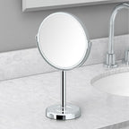 Gatco 1386C Latitude II Minimalist Bathroom Counter Top Vanity, 3x Magnification Makeup Mirror, 12.5" Height, Chrome