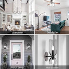Cotanic Dimmable LED Candelabra Bulb with E12 Small Base, C35 Ceiling Fan Light Bulbs, 5000K, 4W, 60W Equivalent, 600LM, 12 Pack, Vintage Candle Lightbulb for Chandelier, Sconce, Porch Lights