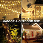 2 Pack 16.5FT 100 LED Fairy Lights Battery Operated with Timer & Remote, Dimmable Twinkle Lights, Waterproof Warm White Fairy String Lights for Outdoor Patio Wedding Mason Jar Party Bedroom Classroom
