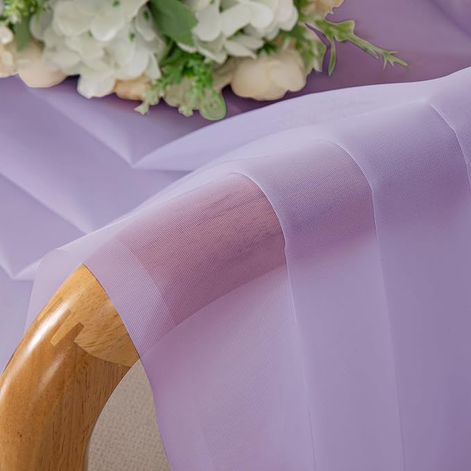 OWENIE Extra Long Sheer Curtains 96 inches Long for Bedroom Living Room, Rod Pocket Light Weight Soft Voile Sheer Curtains, Airy Solid Color Privacy Light Filtering Curtains, Each 42Wx96L inch