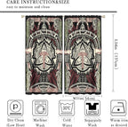 Viking Curtains Nordic Mythology Rune Weapon Antique Viking Pirate Crow Art Pattern Printed Curtains Bedroom Living Room Decoration Blackout Curtains W42 * L54 Inch