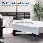 Amazon Basics Memory Foam Mattress, Soft Plush Feel, 10 Inch, Queen, White/Grey