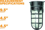 Woods L1706BLK Vandal Resistant 150W Incandescent Security Light, Ceiling Mount, Hammered Black