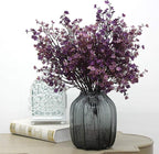 JAKY-Global Babys Breath Fabric Cloth Artificial Flowers 12 Bundle European Fake Silk Plants Farmhouse Decor Wedding Party Decoration Bouquets Real Touch DIY Home Garden (Autumn Purple-12pcs)