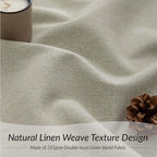 KangBang Black Out Pinch Pleat Linen Curtains 96 Inches Long, Pinch Pleated Blackout Drapes for Living Room Office with Hooks, Baby Sleep Friendly Home Decor(2 Panels,42Wx96L, Linen Color)