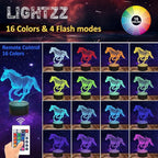 Horse Toys Night Light, Horse Stuff 16 Colors Changing Lamp with Remote Control, Horses Gifts for Girls' Room, Birthday, Holiday and Xmas Day