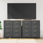YITAHOME Dresser with 8 Drawers - Fabric Storage Tower, Organizer Unit for Bedroom, Living Room, Hallway, Closets - Sturdy Steel Frame, Wooden Top & Easy Pull Fabric Bins