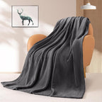 BEAUTEX Fleece Blanket Twin Size Grey Blanket Throw Super Soft Flannel Blanket Lightweight Fuzzy Plush Throw for Couch Sofa or Bed All Seasons (Graphite Grey, 60" x 80")
